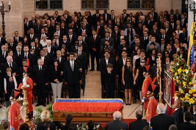 Phó Thủ tướng Hoàng Trung Hải tham dự lễ truy điệu Tổng thống Hugo Chavez cùng lãnh đạo, đại diện nhiều quốc gia, tổ chức quốc tế - Ảnh VGP/Lê Tuấn